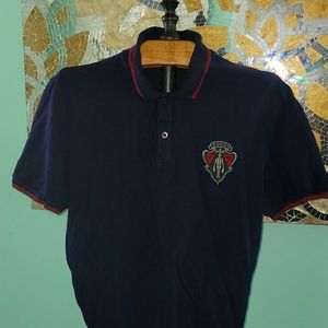 GucciMen's Blue Polo Shirt From Equestrian Collection
